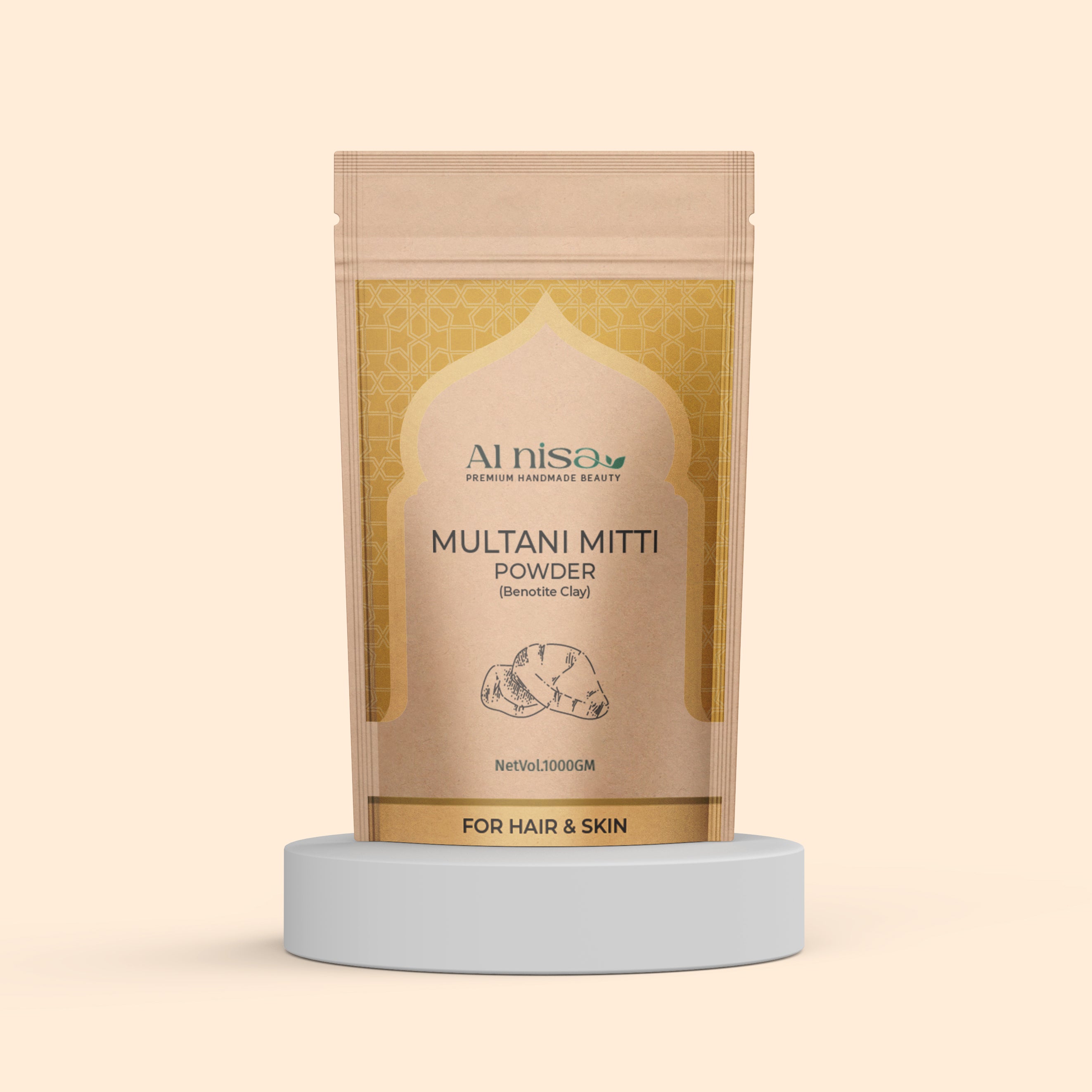 Multani Mitti (Benotite Clay) For Face & Hair Pack Powder