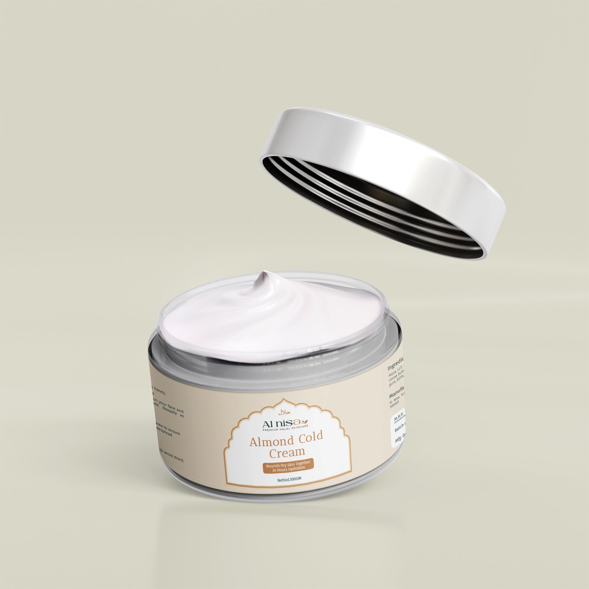 Almond Body Cold Cream For Dry Skin, 24 Hour Hydration