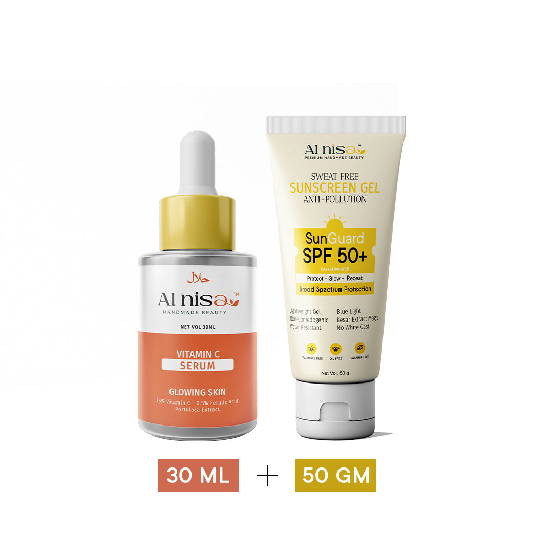 Pigmentation Face Serum & De-tanning Sunscreen Gel 50gm Combo