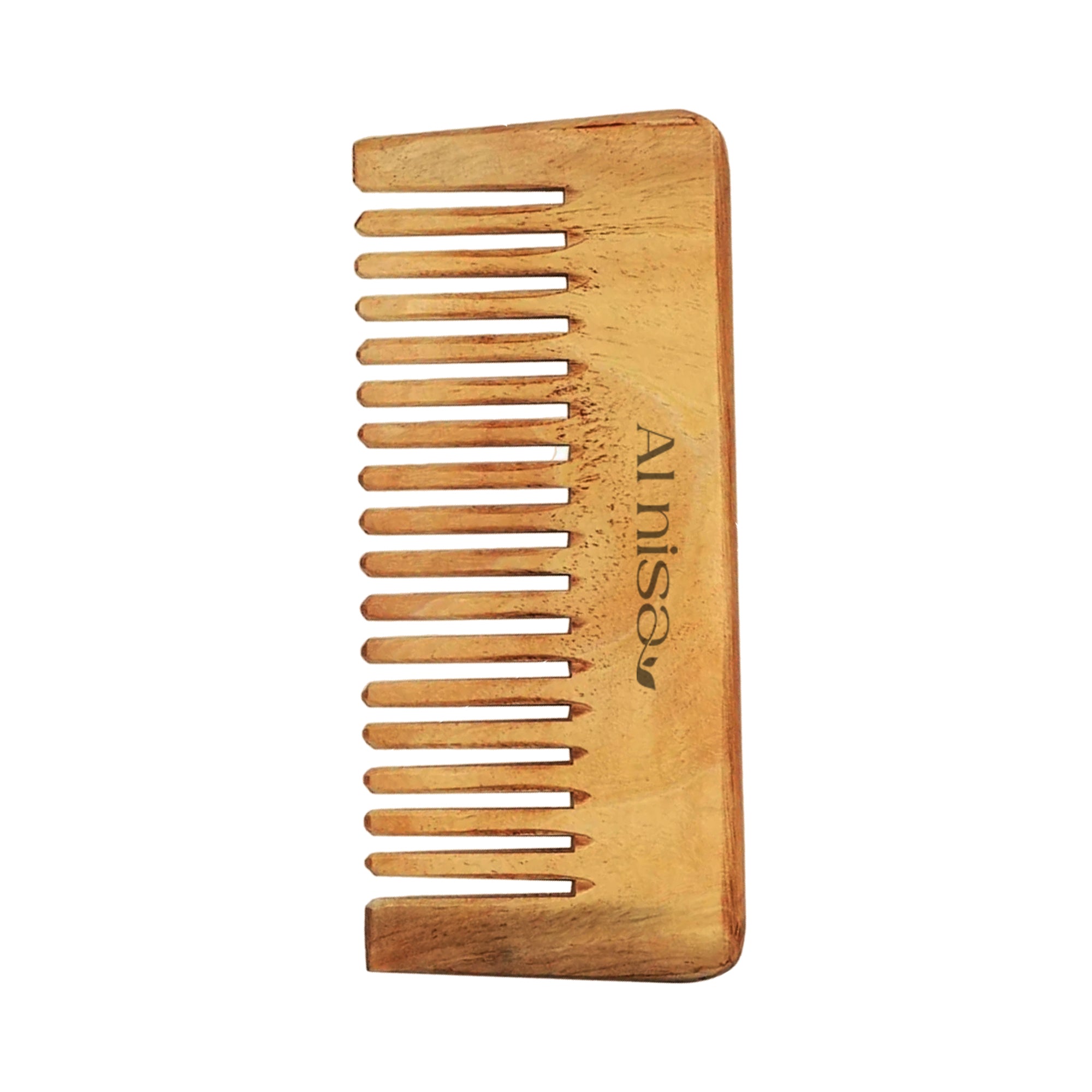 Oil Treated Neem Wooden Shampoo Comb for Hair fall
